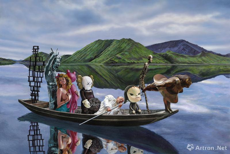 八仙过海 Eight Immortals Crossing the Sea布面丙烯Acrylic on Canvas 80x120cm 2018