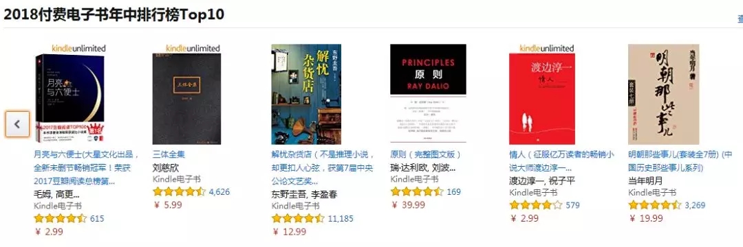 2018亚马逊中国图书年中6大榜发布，哪些书上榜？