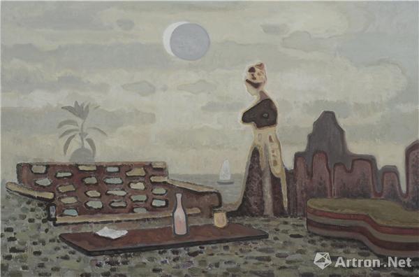 吉磊，风景，布面油画，200×300cm，2017