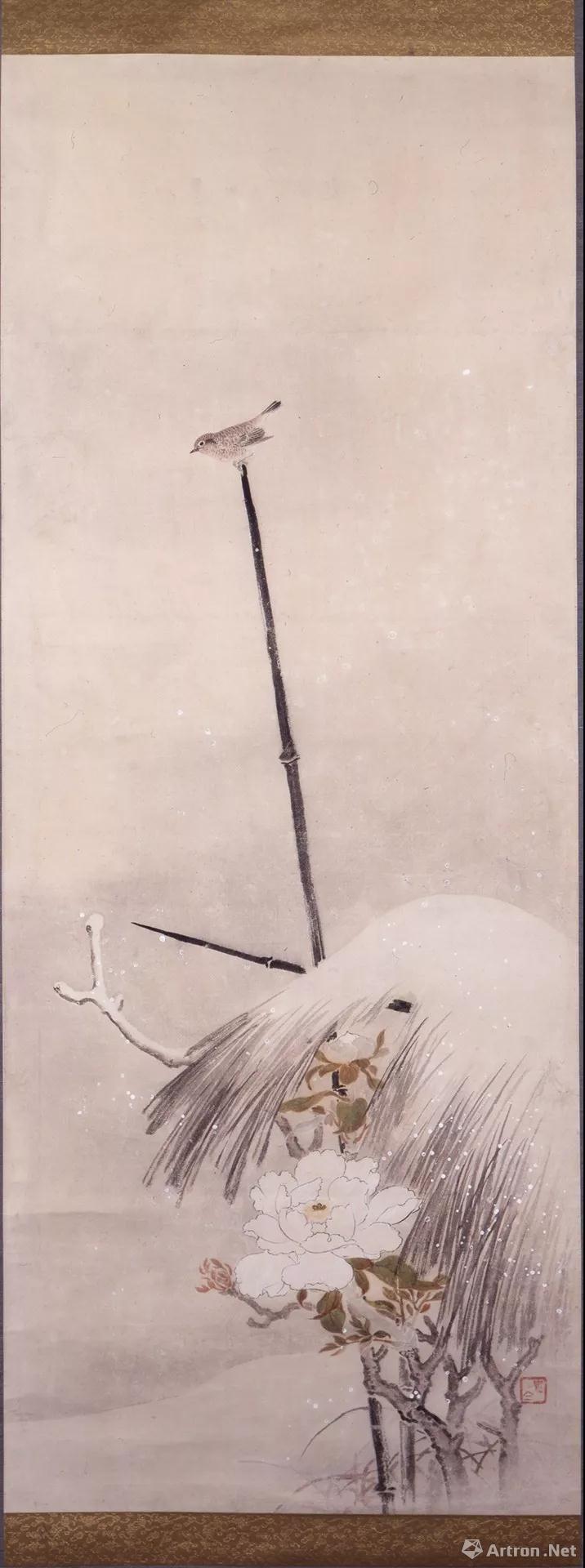 一年十二月图 十一月之寒牡丹江户时期（1603―1867）长谷川雪旦/画东京都江户东京博物馆
