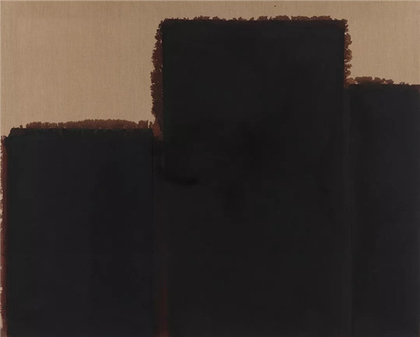 尹亨根《焦赭与群青蓝》亚麻布上油画 130.4 x 162.4 cm 1992