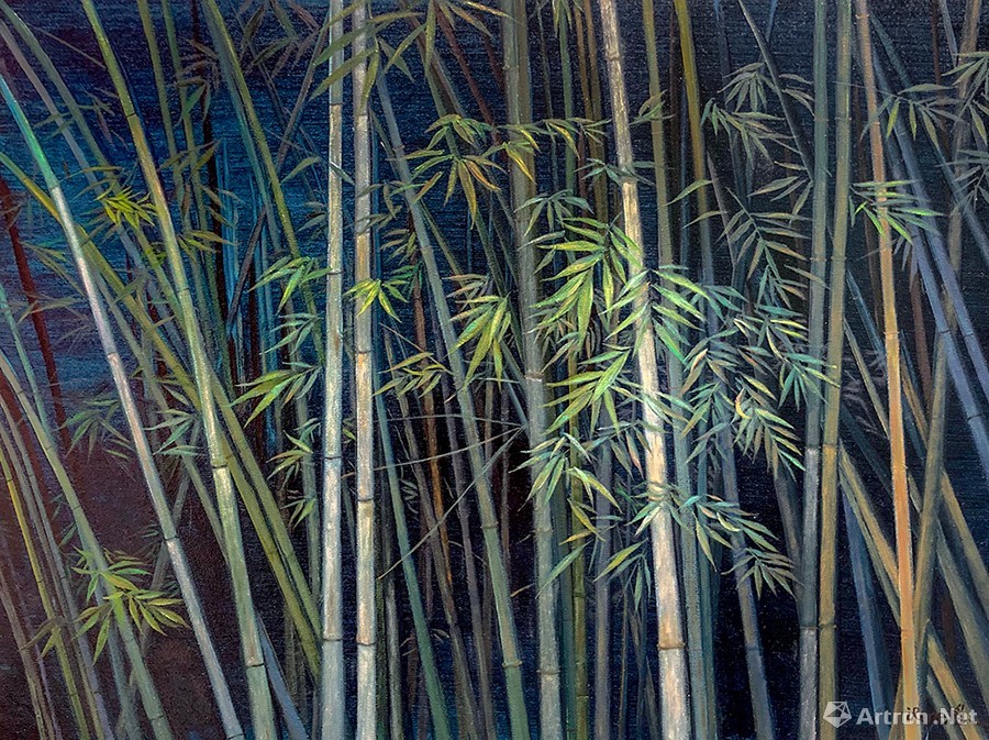 张佩瑶油画展上海启幕"竹林漫步"诠释东方风雅