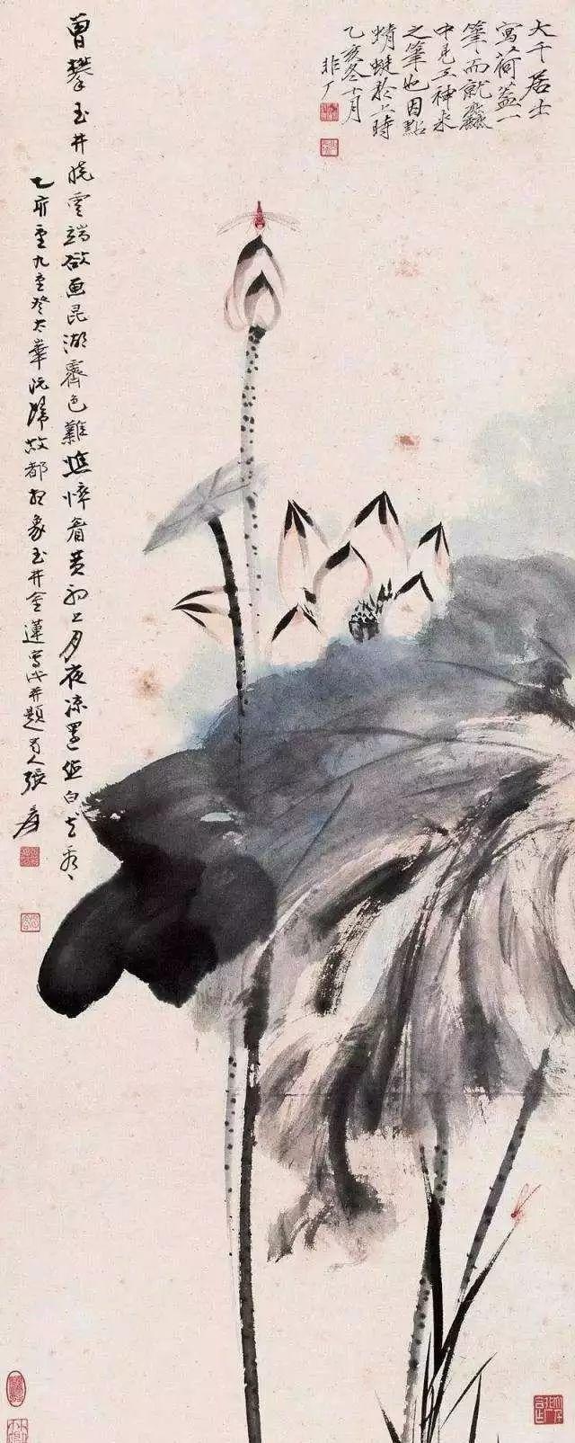 石涛以来中国百年第一画荷大家没错,他就是著名画家——张大千张大千