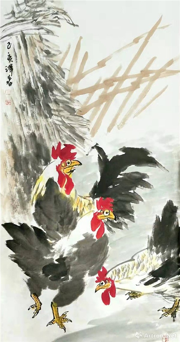 中国美术人物:中国画鸡名家王泽喜