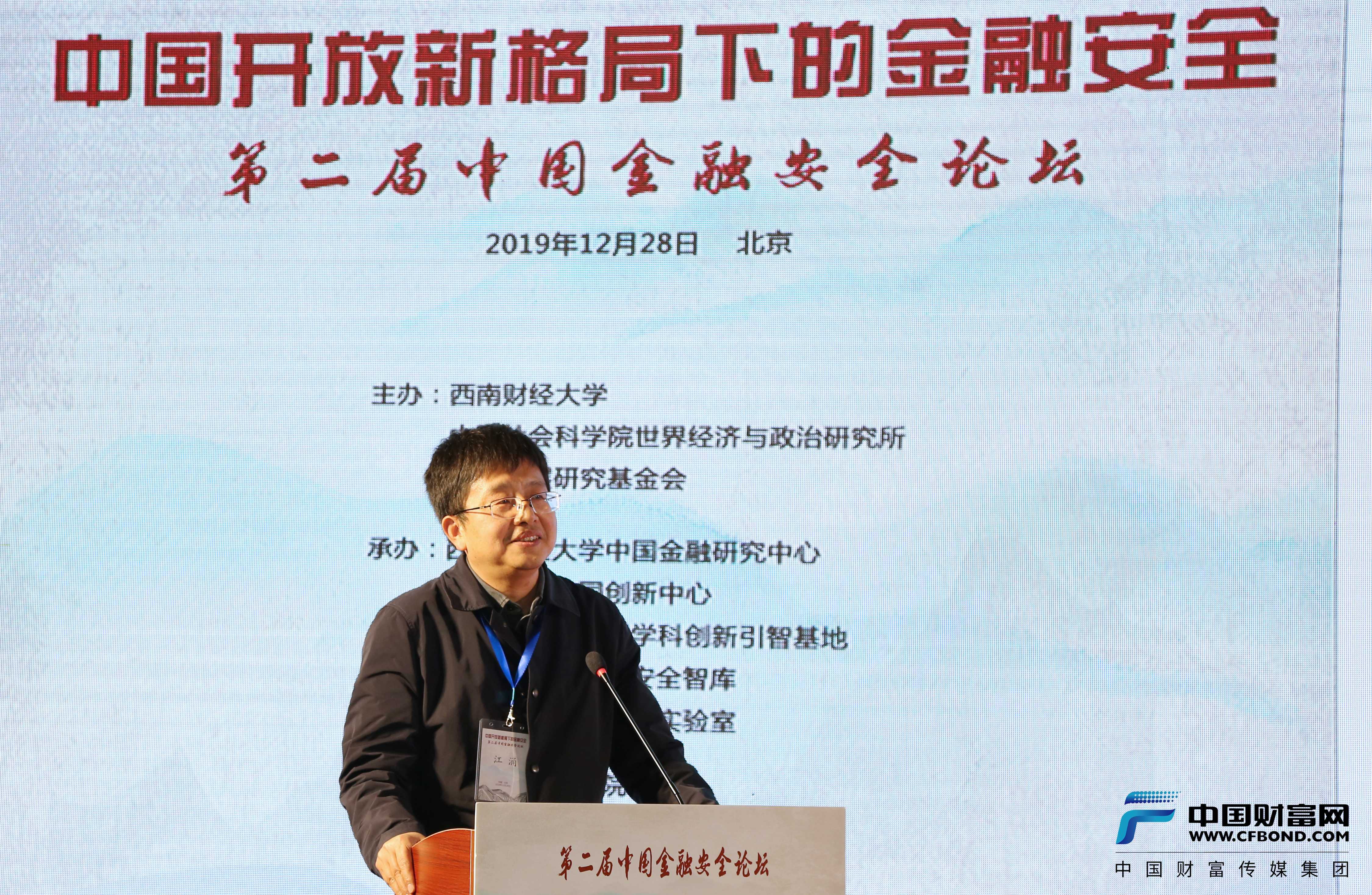 中国现代国际关系研究院经济安全研究中心主任江涌发言  