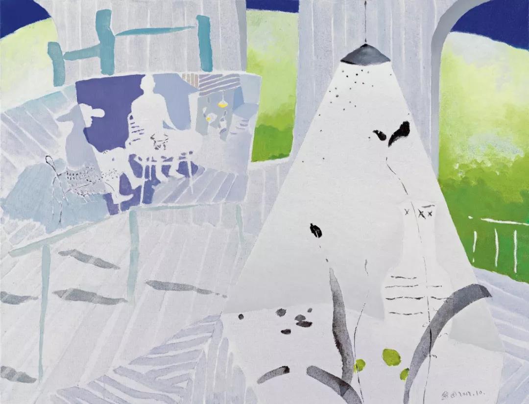 金田 晴窗之语 布面油画 100×130cm 2012